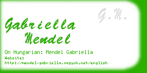 gabriella mendel business card